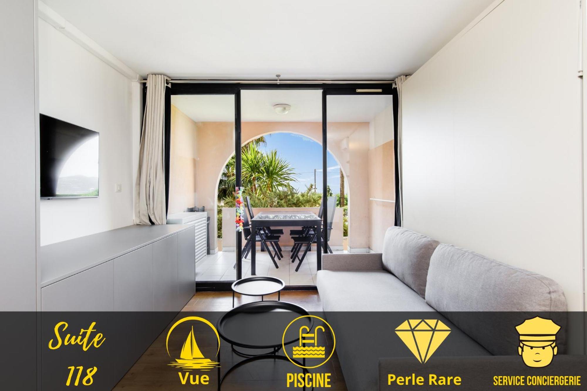 Suite 118 - Piscine - 50 Metres Plage - Terrasse - Clim - Wifi Канни Екстер'єр фото