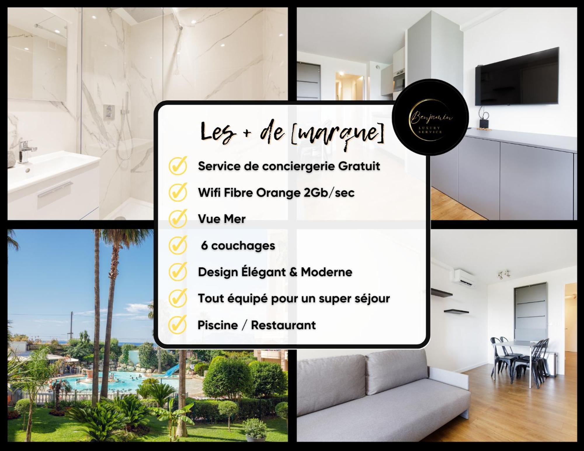 Suite 118 - Piscine - 50 Metres Plage - Terrasse - Clim - Wifi Канни Екстер'єр фото